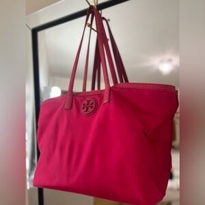 COPY - TORY BURCH MARION LARGE EW East/West CABERNET Nylon Tote $295